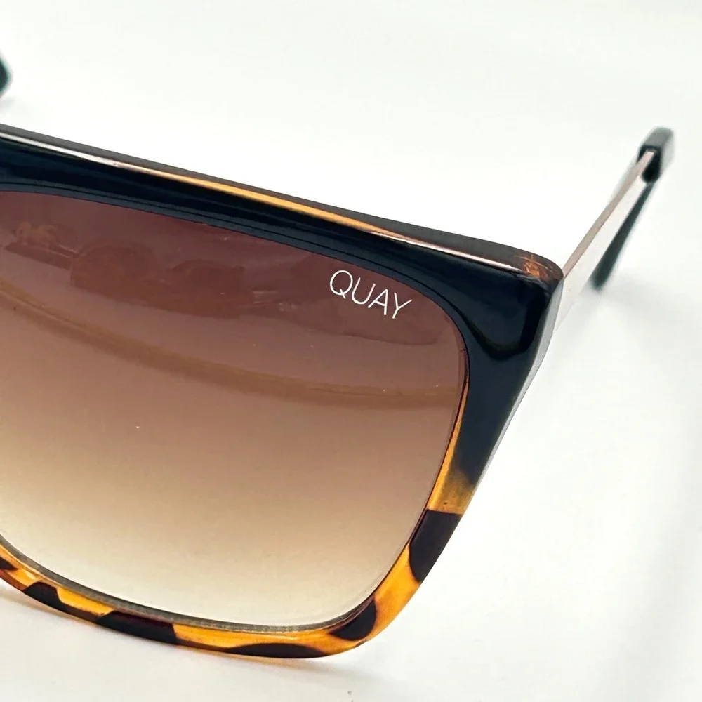 Quay Australia OTL II Sunglasses Womens Oversized Tortoise Fade Rose Gold Glam